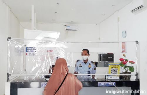 Minimalisir Penyebaran COVID-19, Kantor Imigrasi Tembilahan Modifikasi Ruang Pelayanan